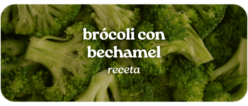 Receta de brócoli y champiñones con bechamel